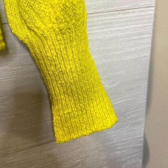 ABOUND Crew Neck Yellow Pull over‎ Ribbed Knit Sweater Jacket NWT XS - Picture 8 of 8